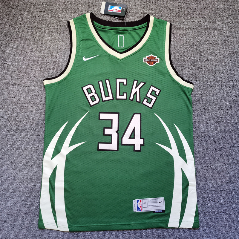 Men Milwaukee Bucks #34 Giannis Antetokounmpo Green Nike 2025 NBA Jersey